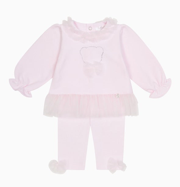 Deolinda girls 2 piece diamanté teddy legging set AW25 DBI25706