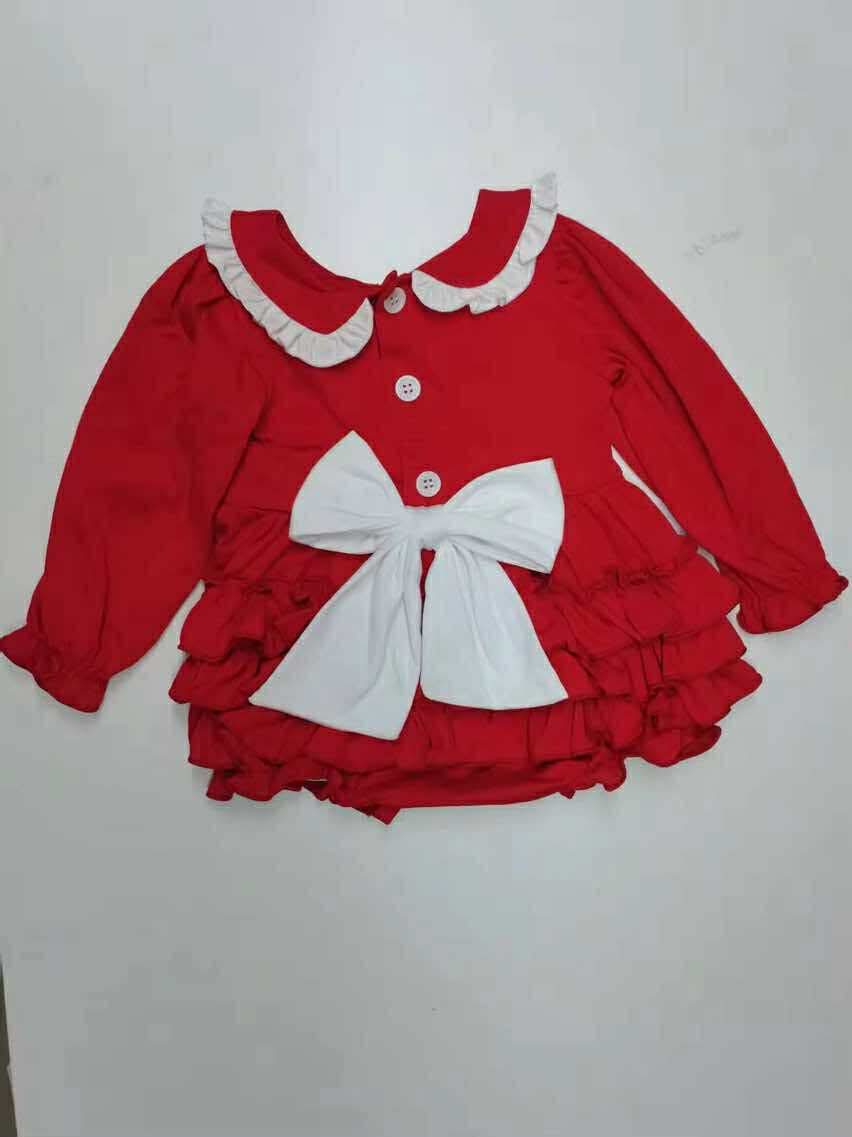 girls Christmas candy cane rompers
