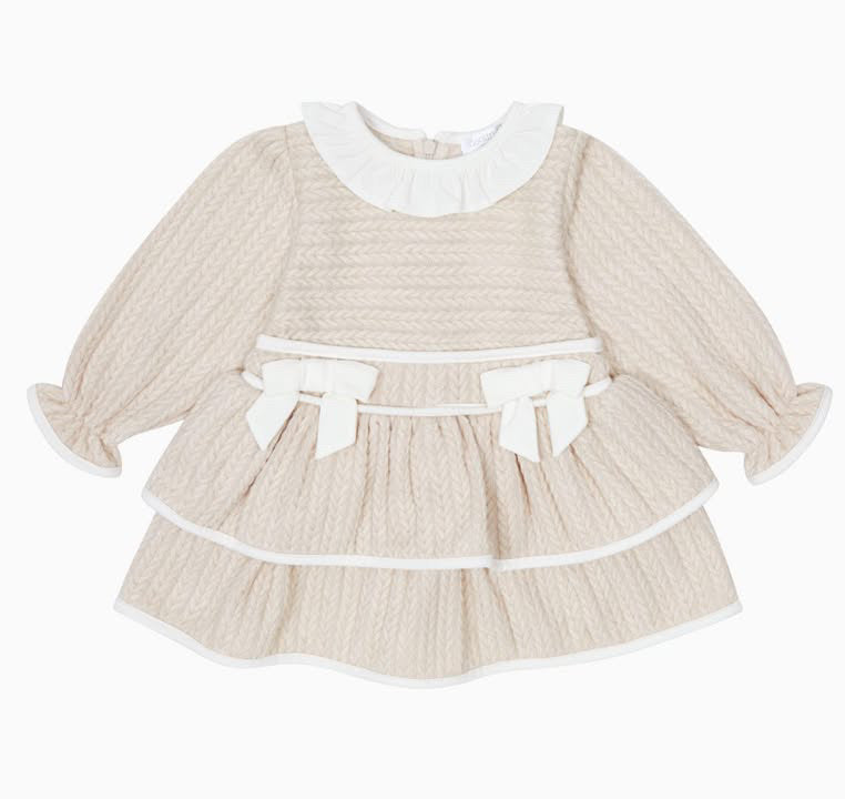 Deolinda girls beige dress AW25 DBI25401