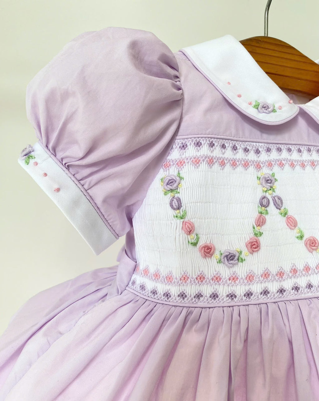 Pre order Envy My Baby lilac girls smocked dress