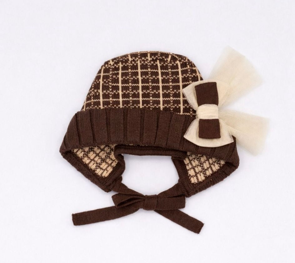 Pre order Rahigo baby girls chocolate bonnet 26209