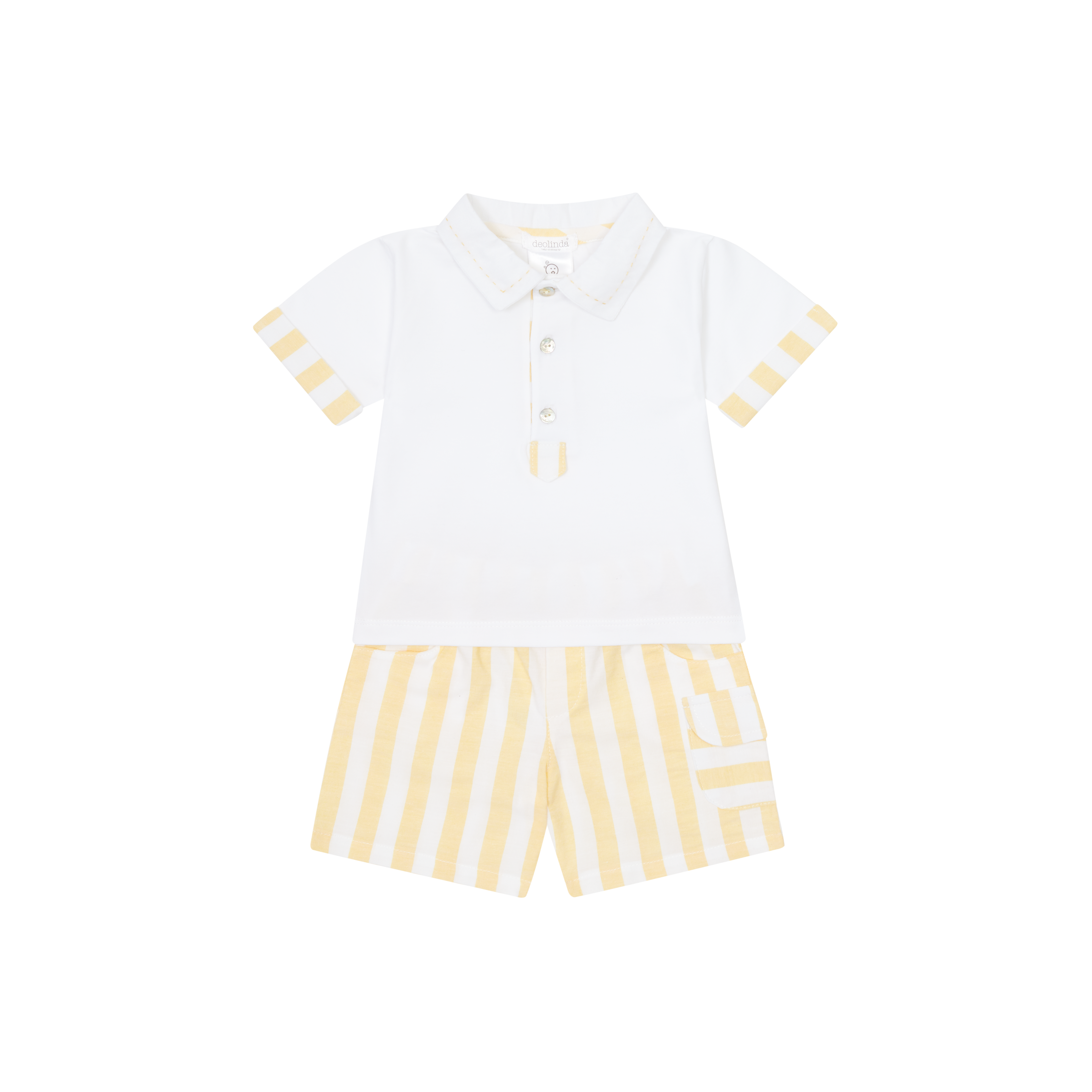 Deolinda boys lemon shorts set SS25 DBV25826