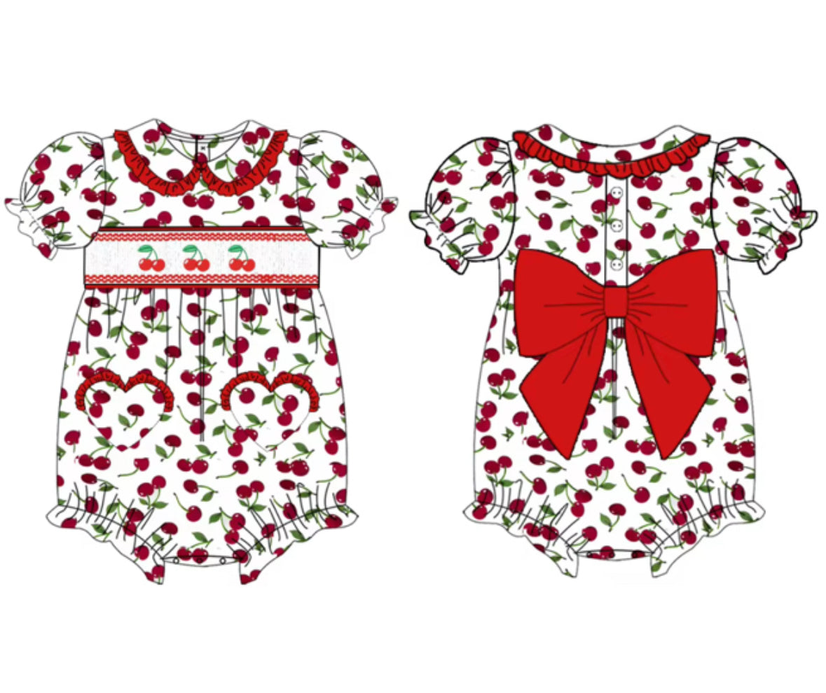 Envy My Baby girls cherry romper
