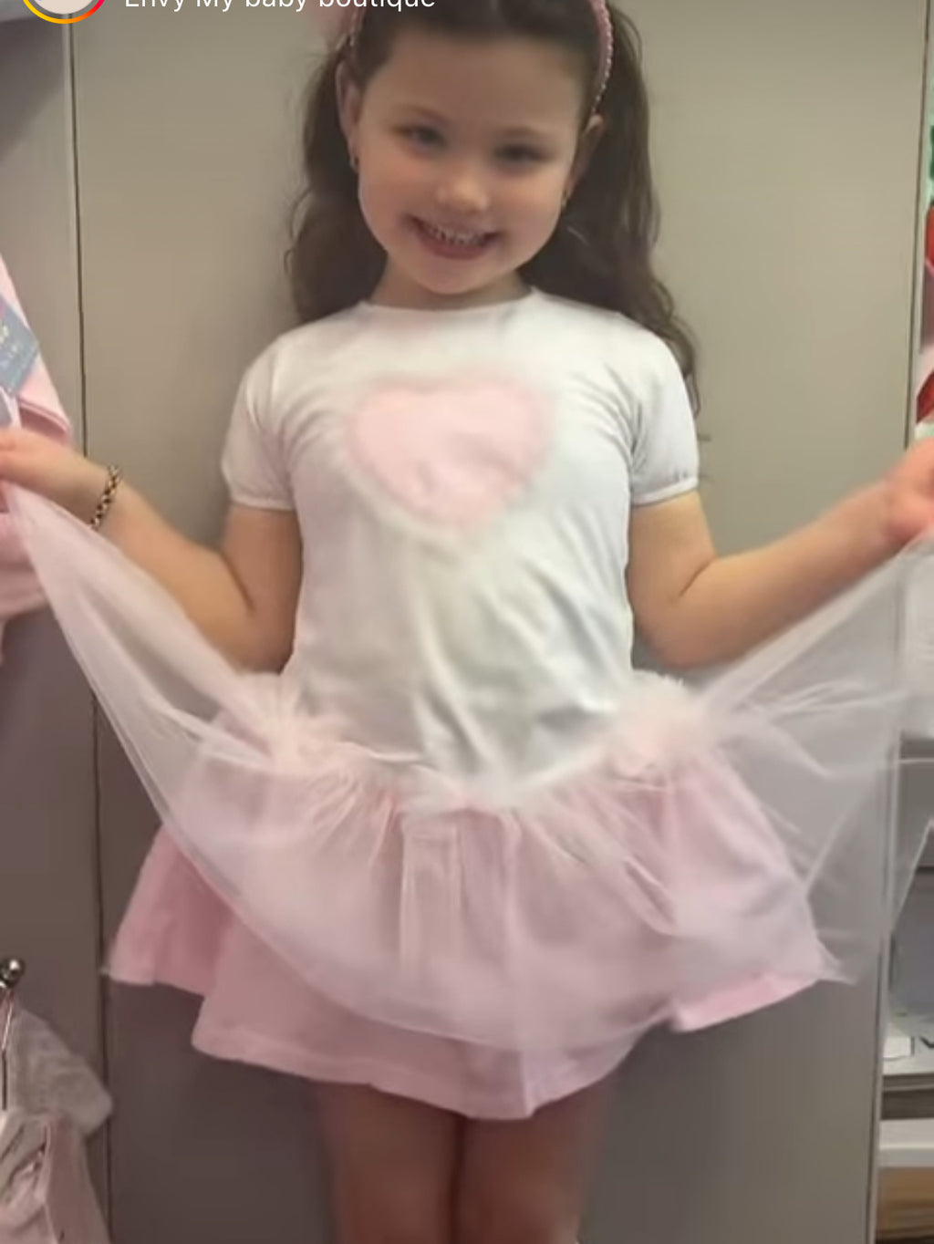 Pastels & Co tulle girls heart dress SS25