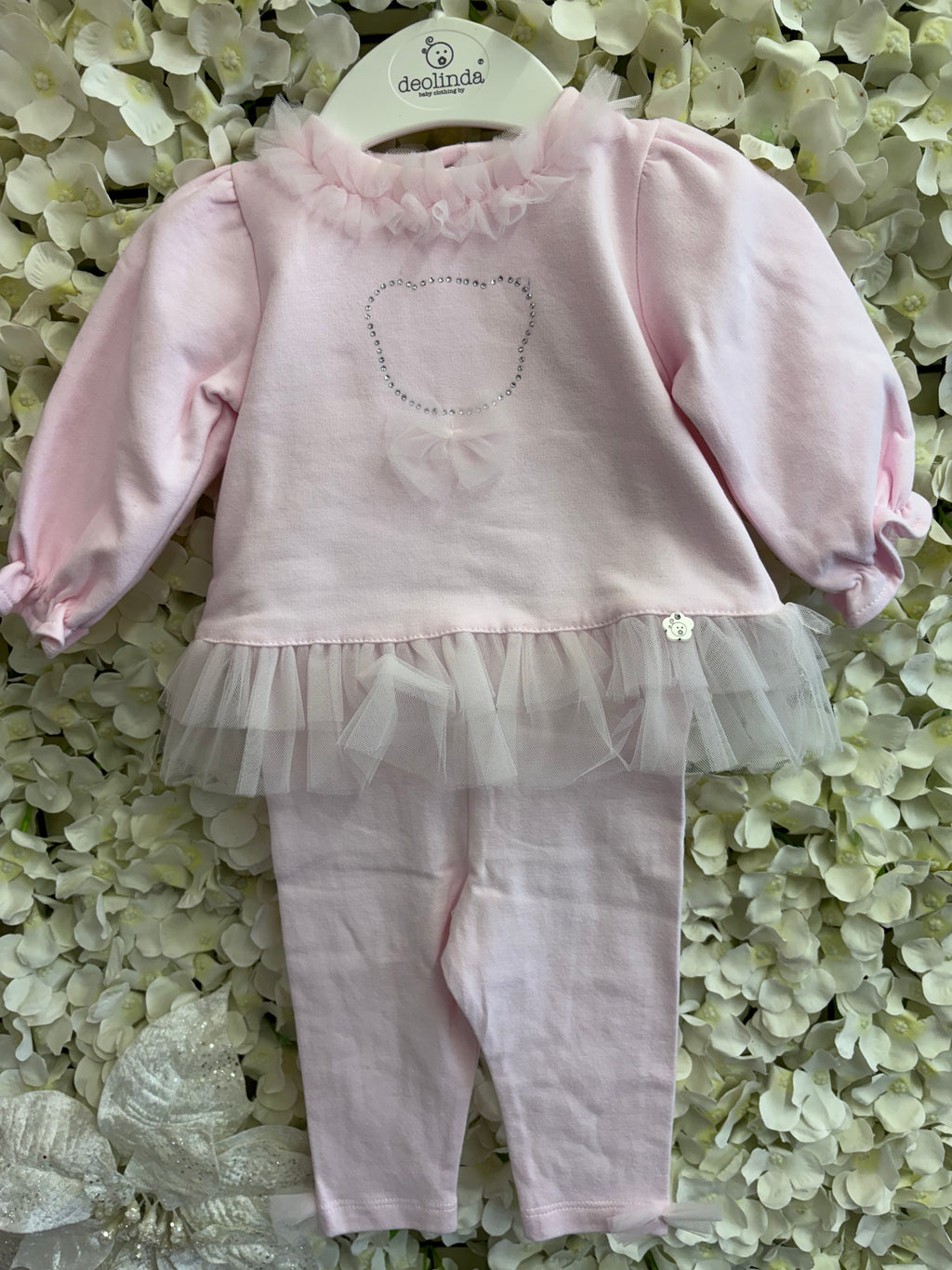 Deolinda girls 2 piece diamanté teddy legging set AW25 DBI25706