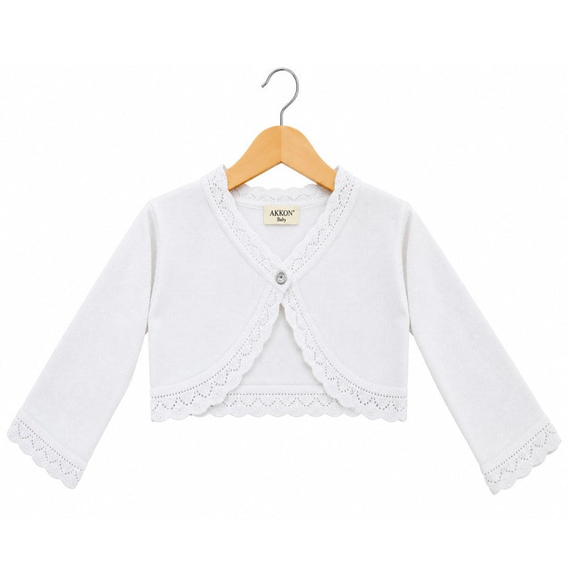 Girls bolero cardigan pink , white , red