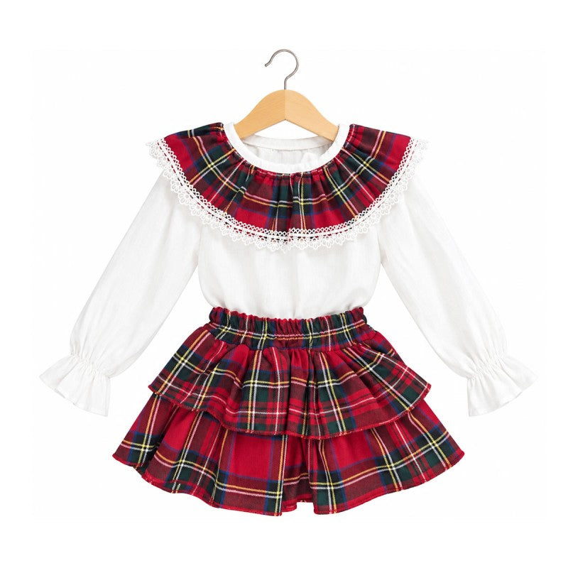 Girls 2 piece tartan set