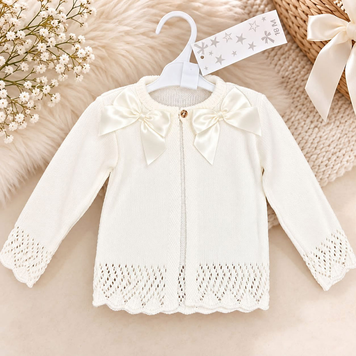 Girls off white cardigan