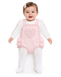 Kleo kids baby girls heart romper set