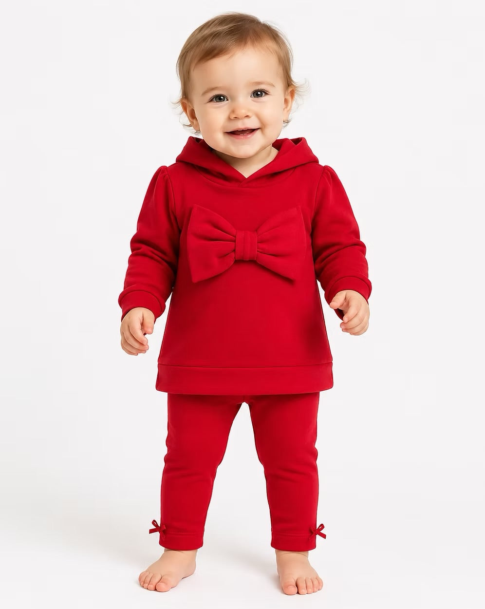 Kleo kids girls red / pink  bow tracksuit