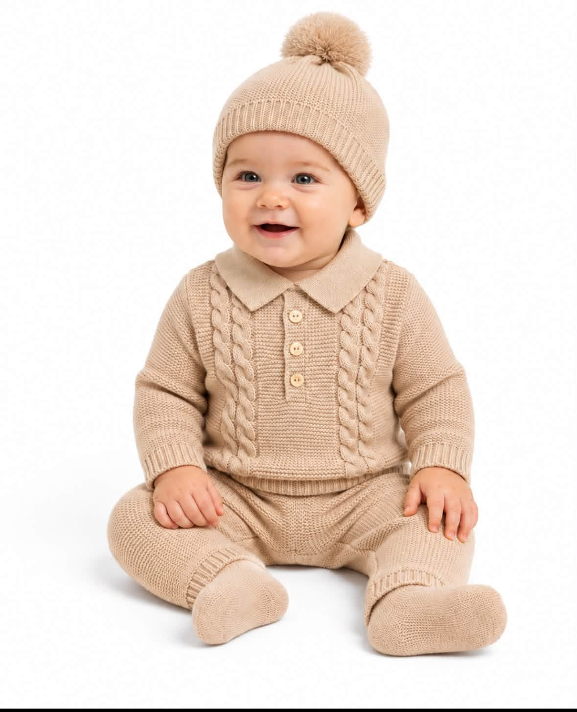Kleo kids 3 piece babyboys knitted set