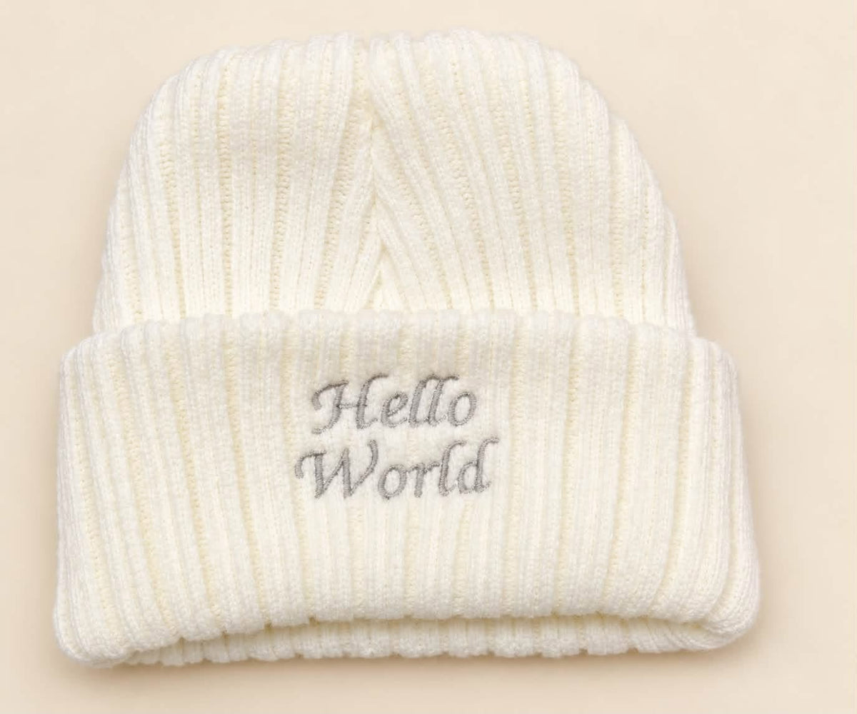 Neutral newborn baby hat