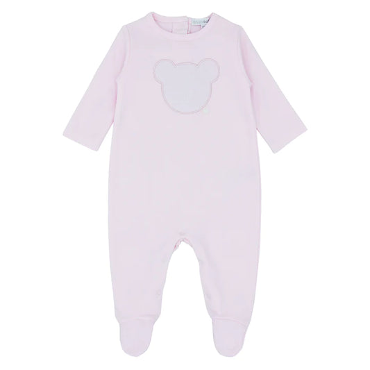 Blues Baby teddy babygrows pink or blue SS24