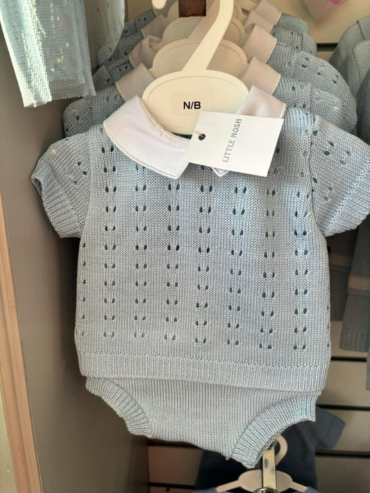 Little Nosh baby boys knitted set