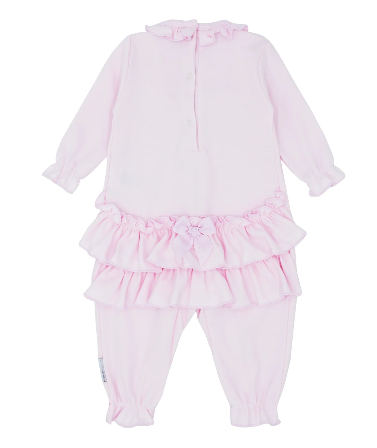 Blues Baby pink frill baby grow