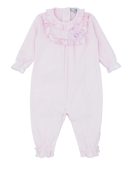 Blues Baby pink frill baby grow