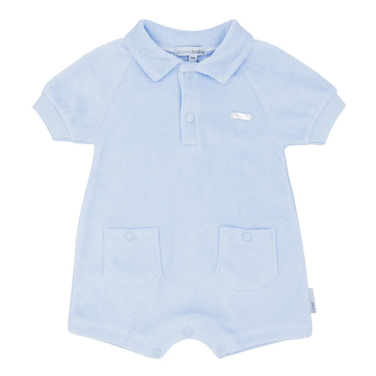 Blues Baby Terry towelling romper