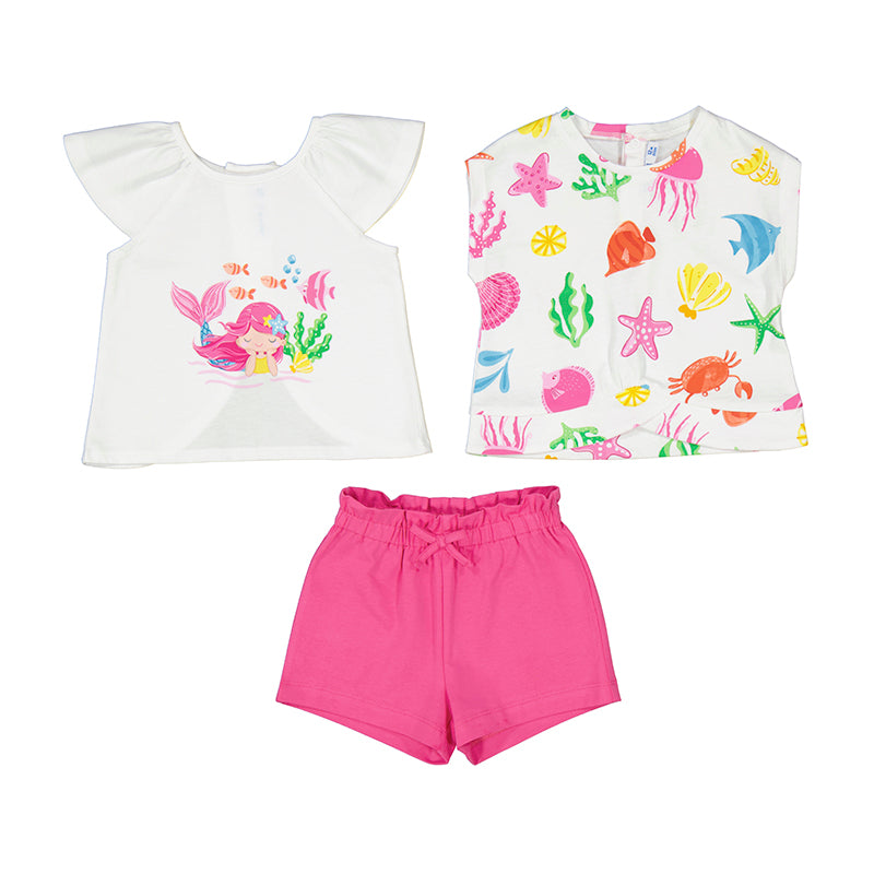 Mayoral girls 3 piece shorts set SS25 -1.232