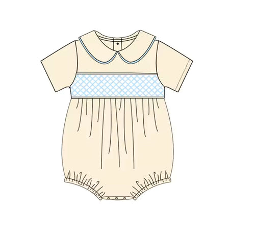 Baby boys smocked romper