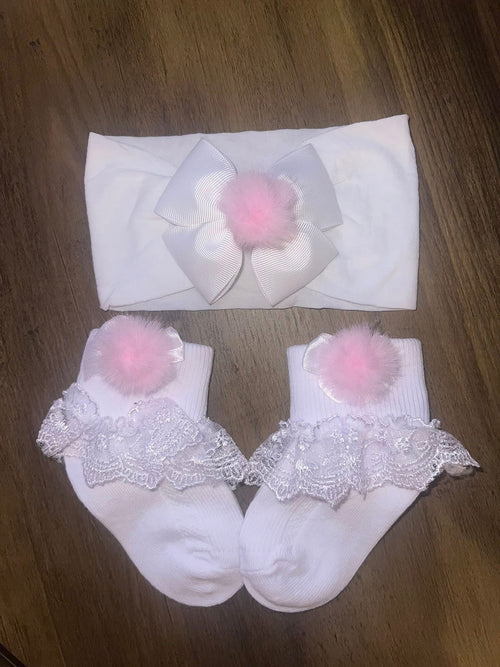 Baby headband & matching socks