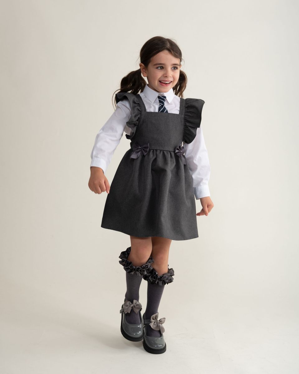 Caramelo kids girls  bow pinafore