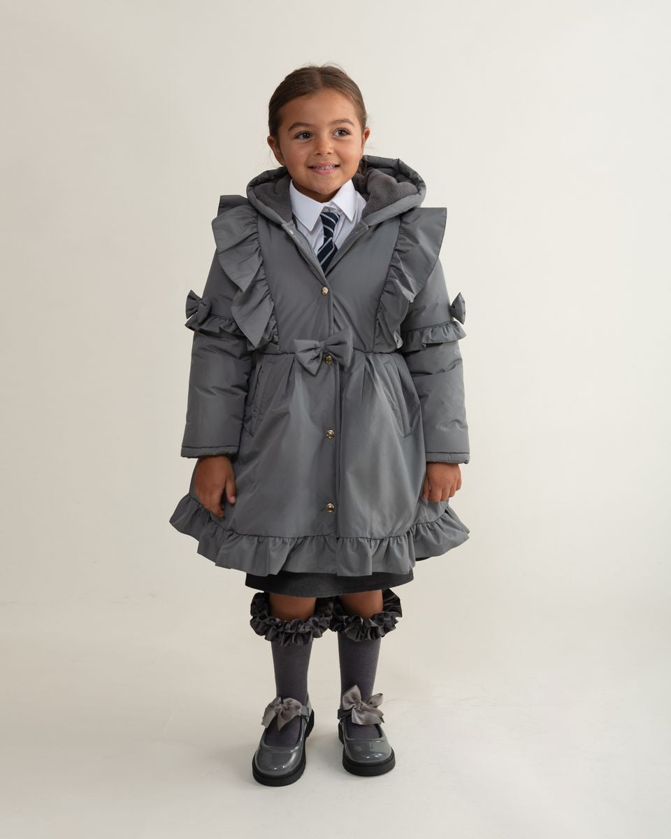 Caramelo kids grey school coat
