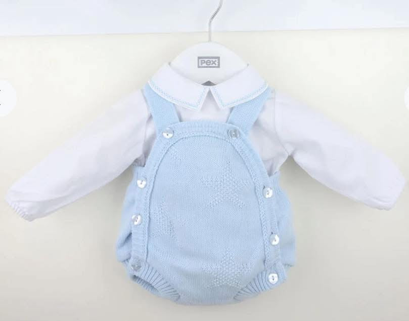 Pex baby boys knitted romper set