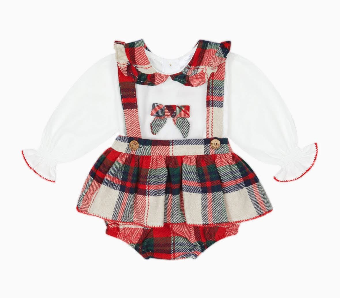 Deolinda baby girls tartan jam pants set AW25 DBI25728