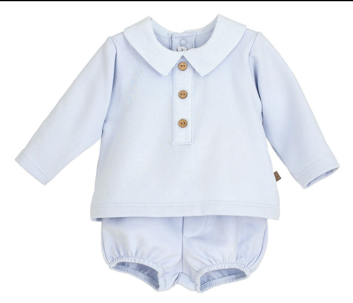 Calamaro baby boys blue shorts set AW25 11173