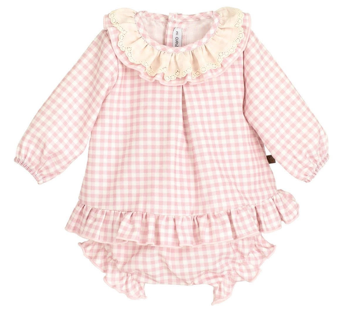 Calamaro baby girls 2 piece gingham jam pants set AW25 22092