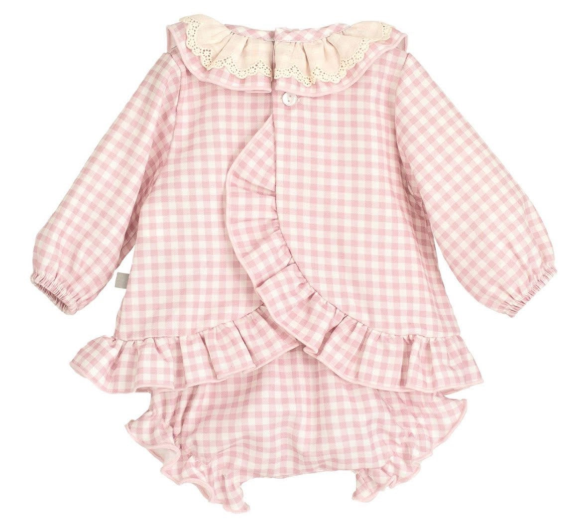 Calamaro baby girls 2 piece gingham jam pants set AW25 22092