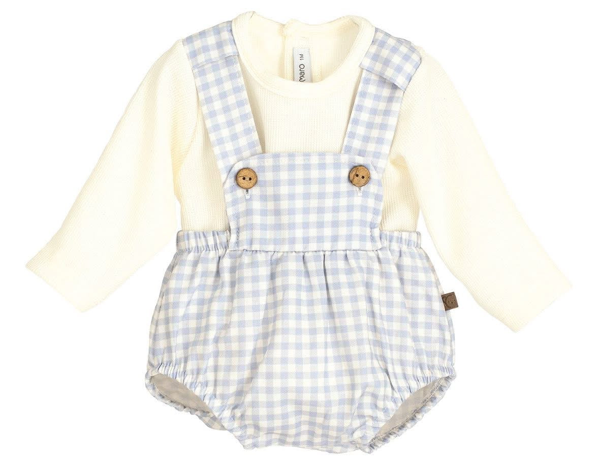 Calamaro blue gingham boys set AW25 11179