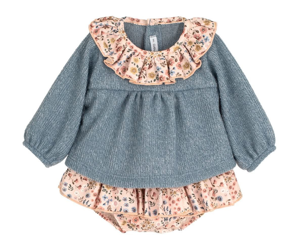 Calamaro girls 2 piece blue jam pants set AW25 11207