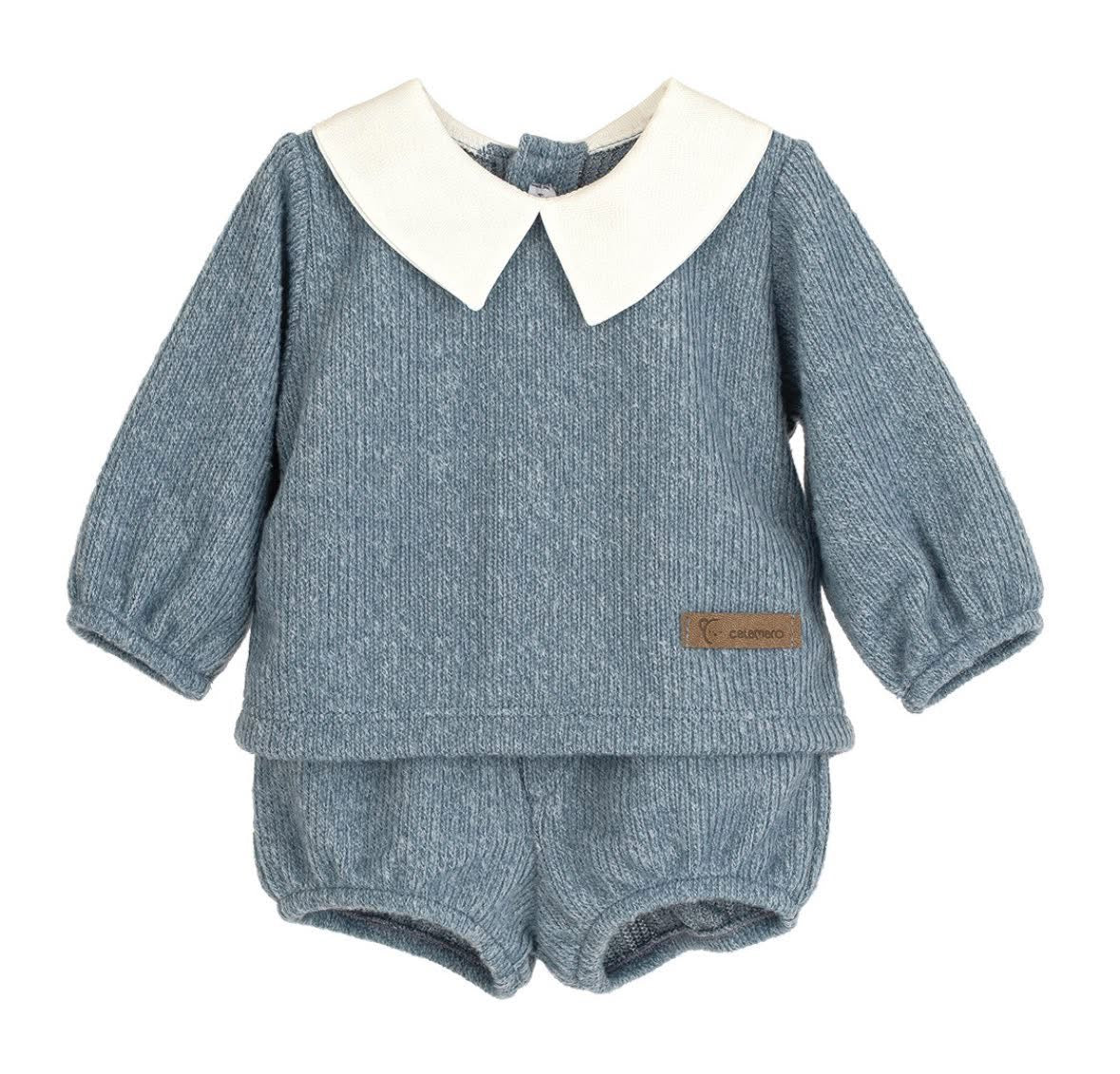 Calamaro baby boys dusky blue set AW25 11208