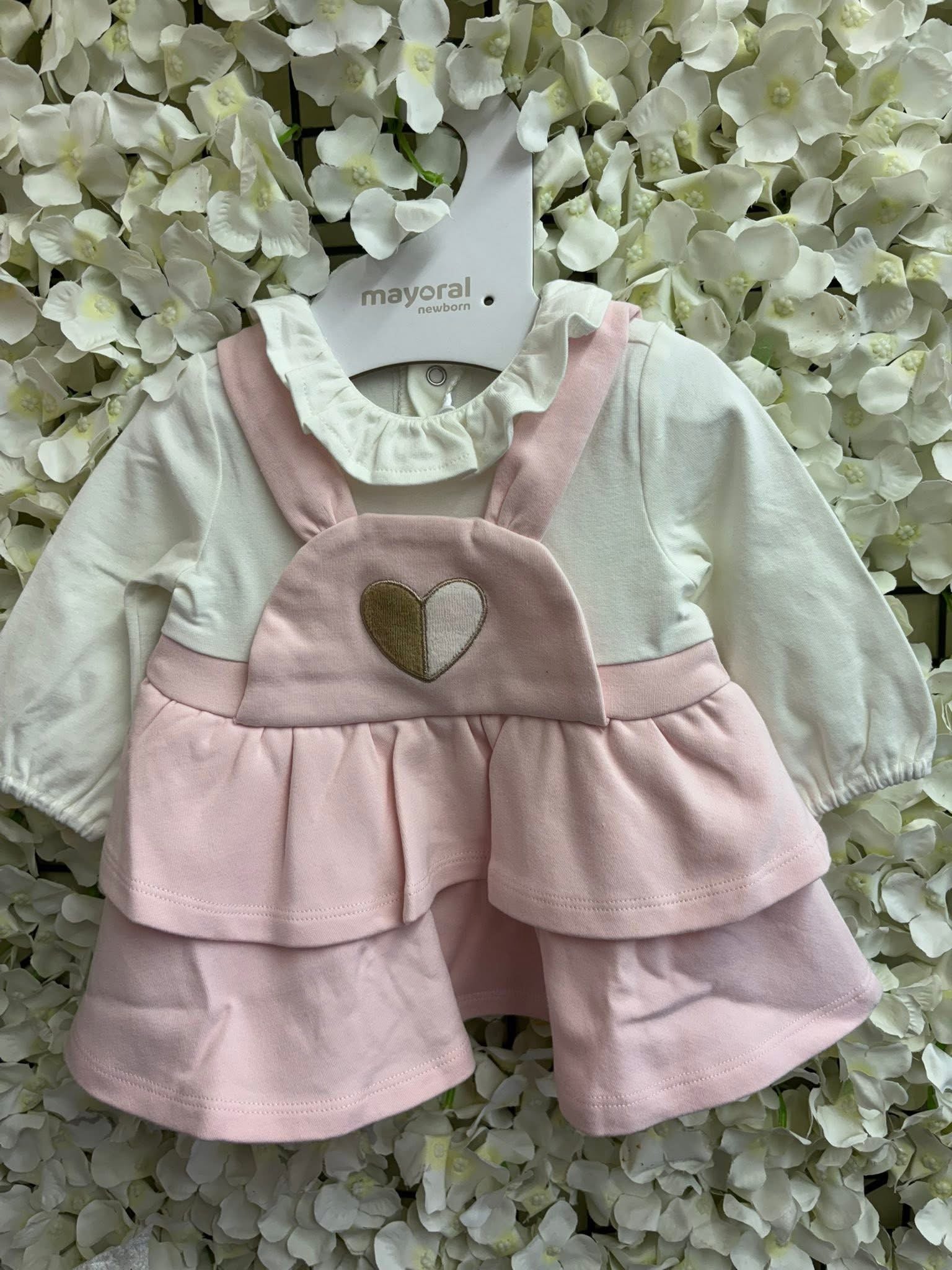 Mayoral Baby girls heart dress AW25 2.801