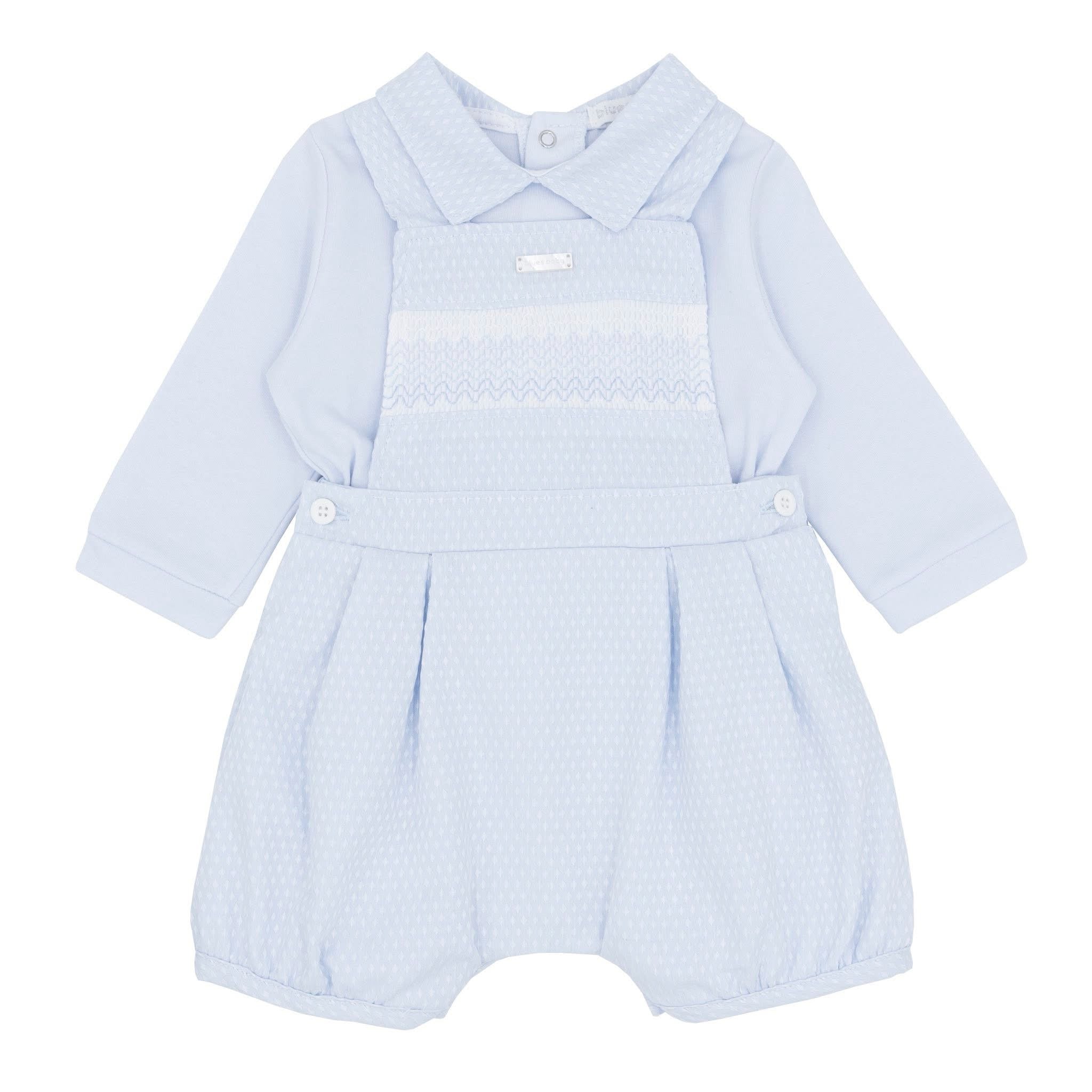 Blues Baby boys blue bloomer romper BB2172