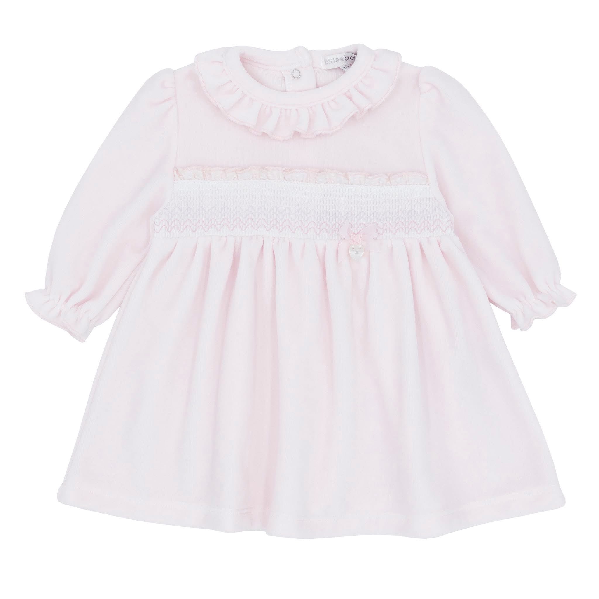 Blues Baby pink smocked baby girls dress BB2200