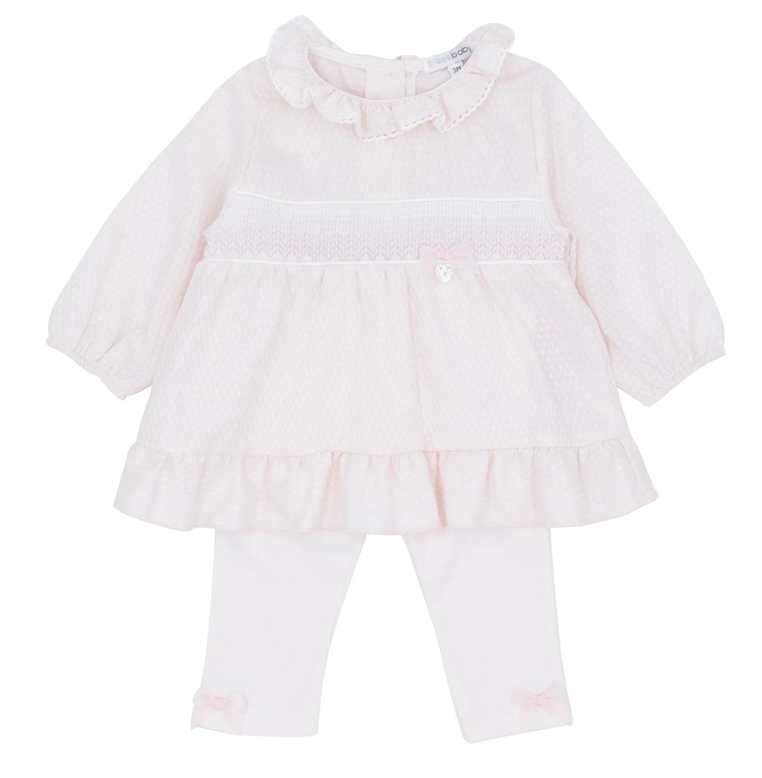 Blues Baby girls smocked tunic & legging set Bb2178