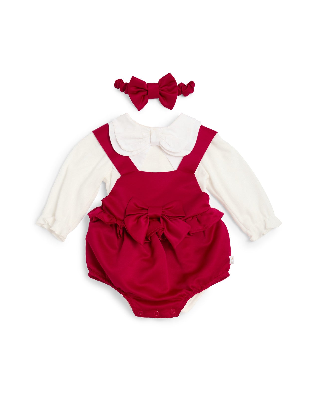 Caramelo kids red girls romper set 0135239