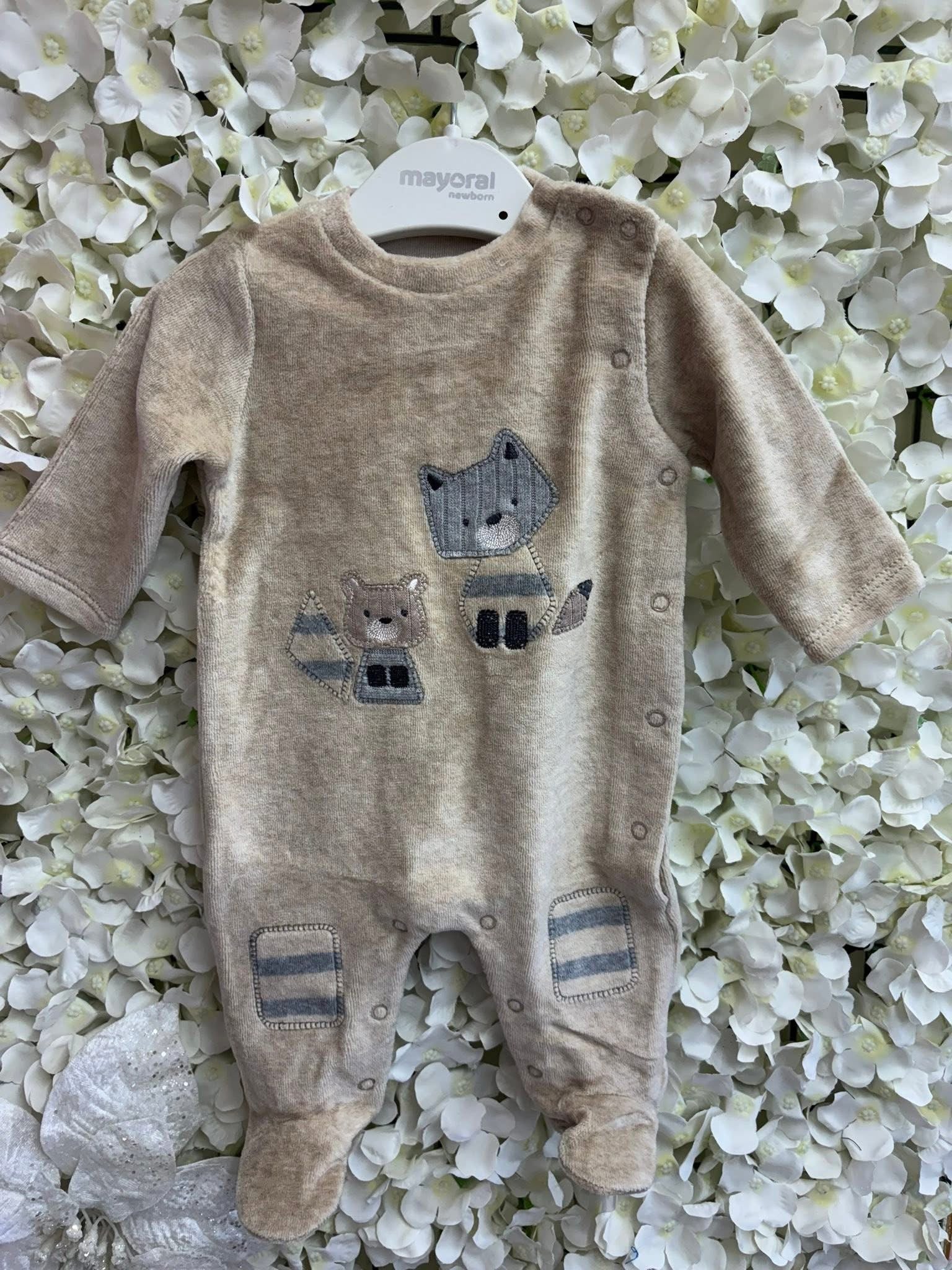 Mayoral baby boys fox babygrow