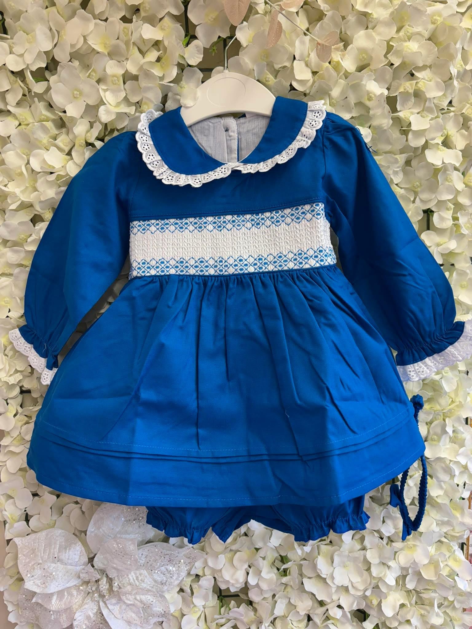 Mabini girls blue smocked dress