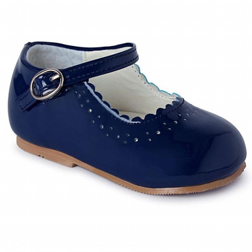 Sevva navy girls  patent shoes