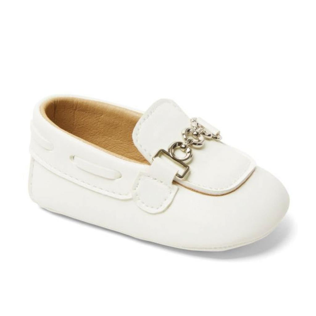 Sevva boys white pram shoes