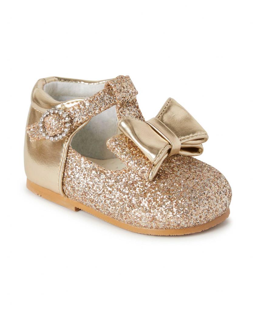 Sevva baby girls gold shoes