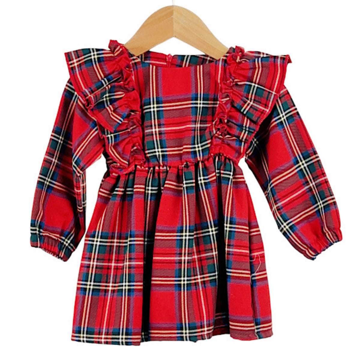 Kcl girls red tartan dress