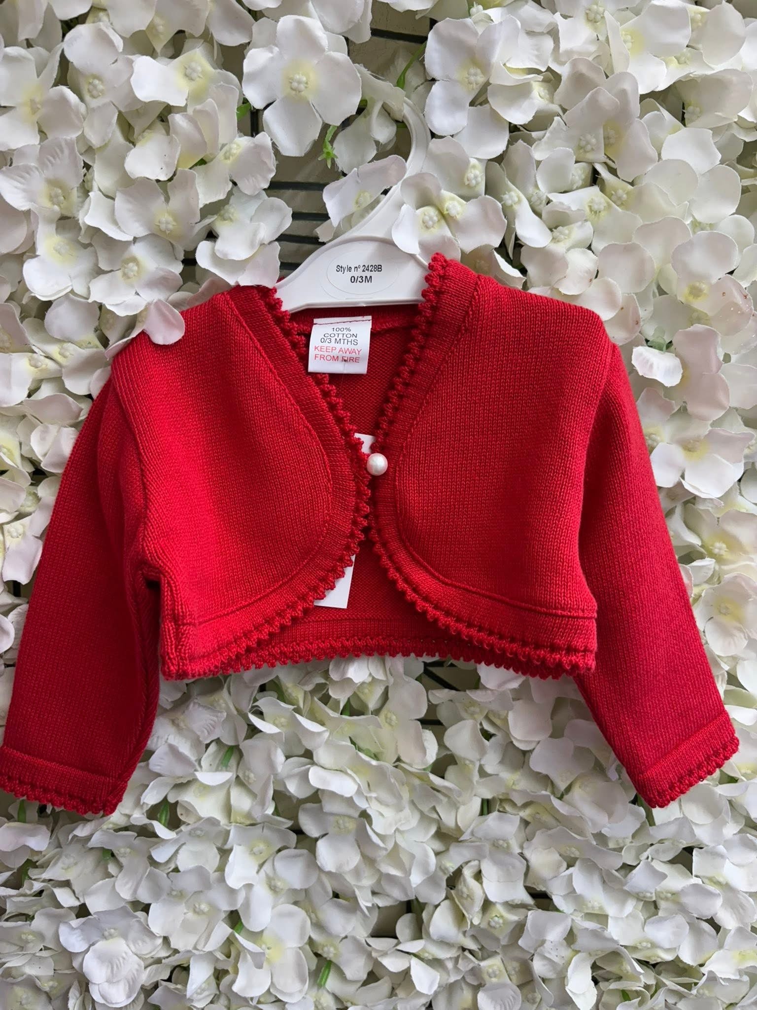 Little stars red girls bolero cardigans