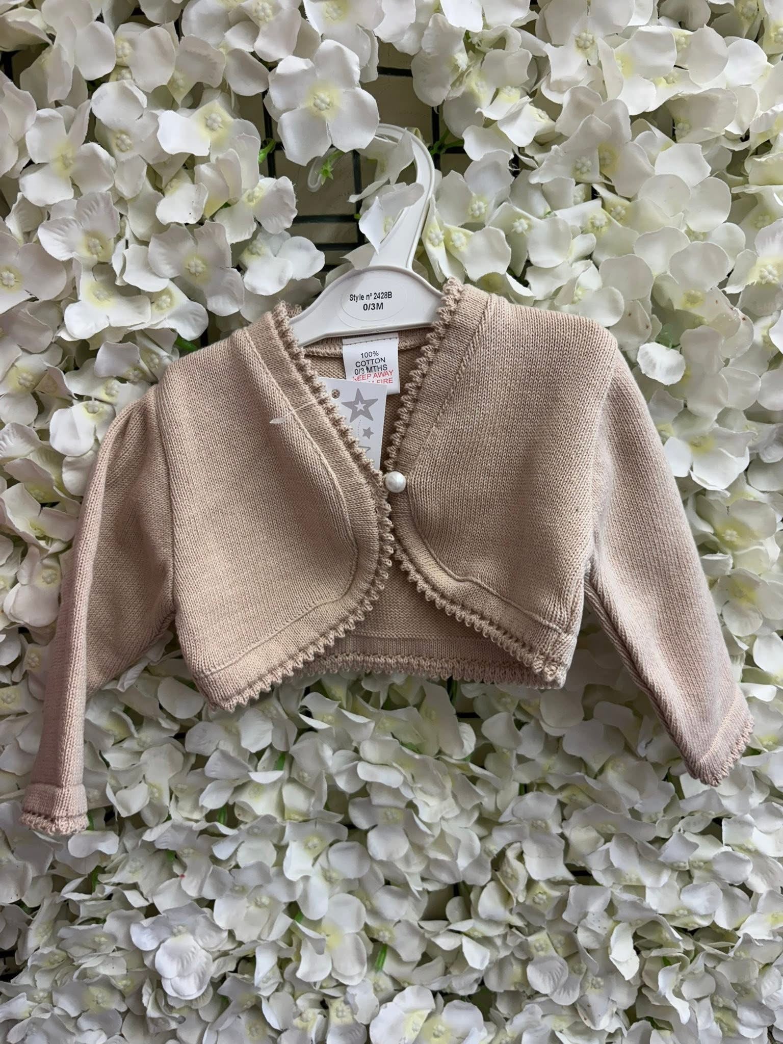 Little stars girls tan bolero cardigans