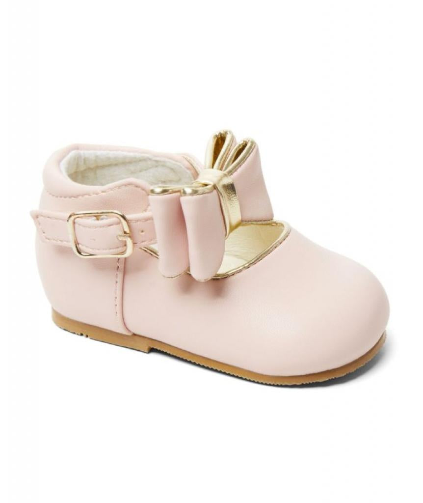 Sevva girls pink & gold hard bottom shoes