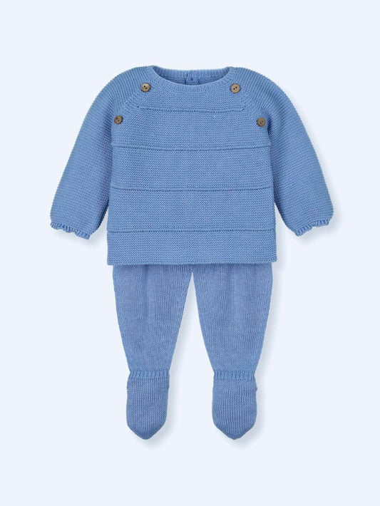 Mac ilusion  baby boys blue knitted set SS24 9200