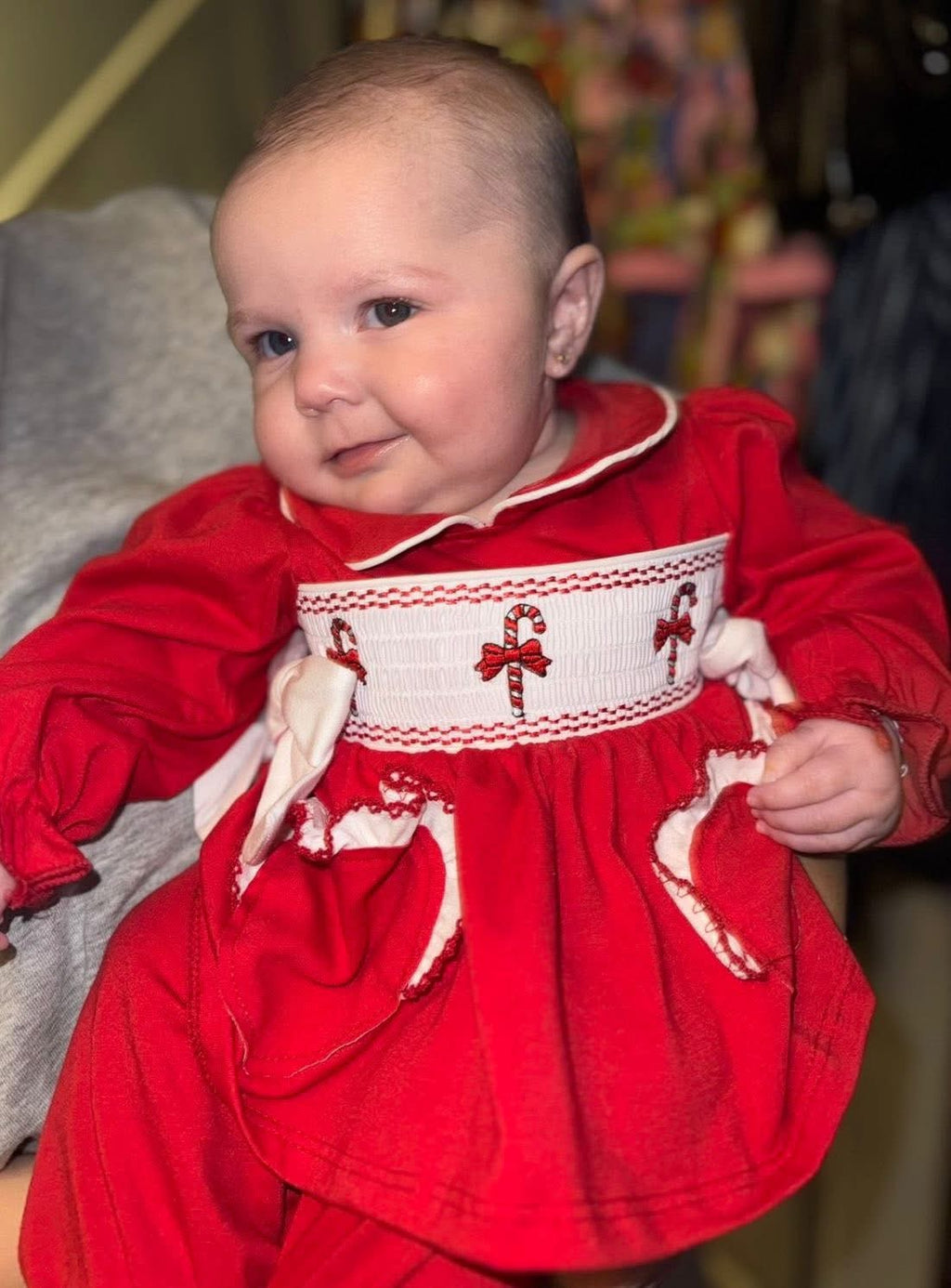 girls candy cane Christmas pyjamas